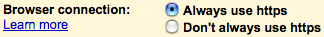 Set Gmail to always use HTTPS