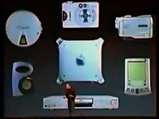 Steve Jobs unveils the Digital Hub in 2001