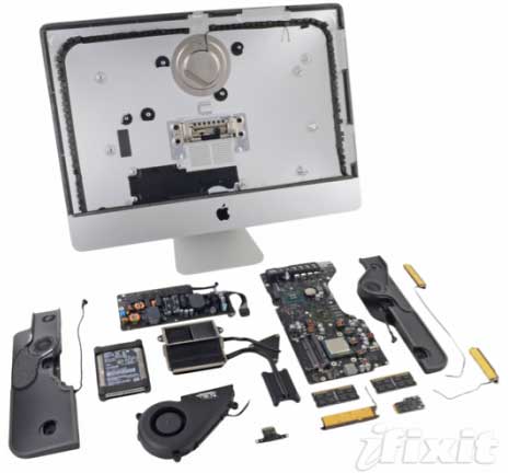 disassembled 21.5-inch Late 2012 iMac