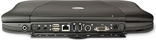 Ports on the back of the Pismo PowerBook