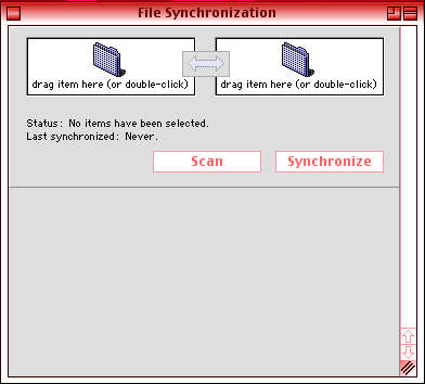 File Synchronization control panel