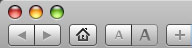 Mac OS X buttons