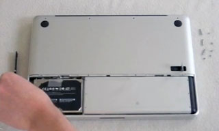 replacing the hard drive in a Unibody MacBook
